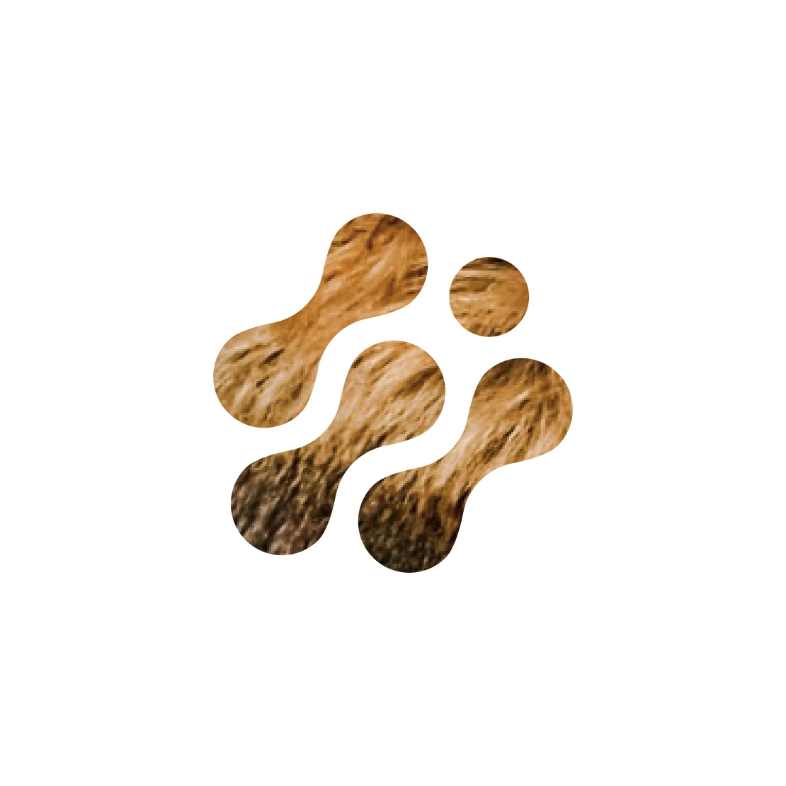 Logomark in fur texture