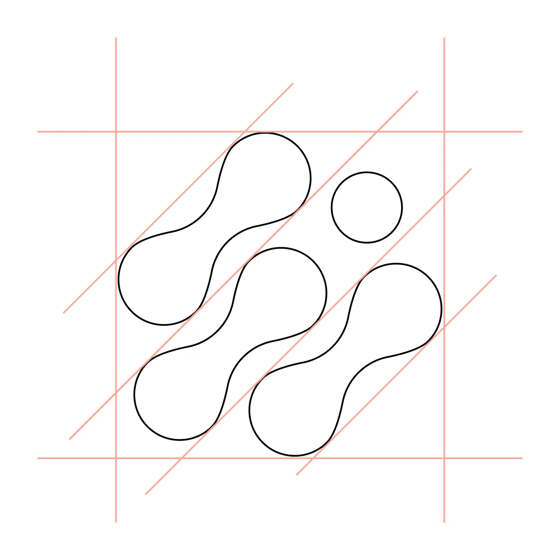 Logomark construction grid